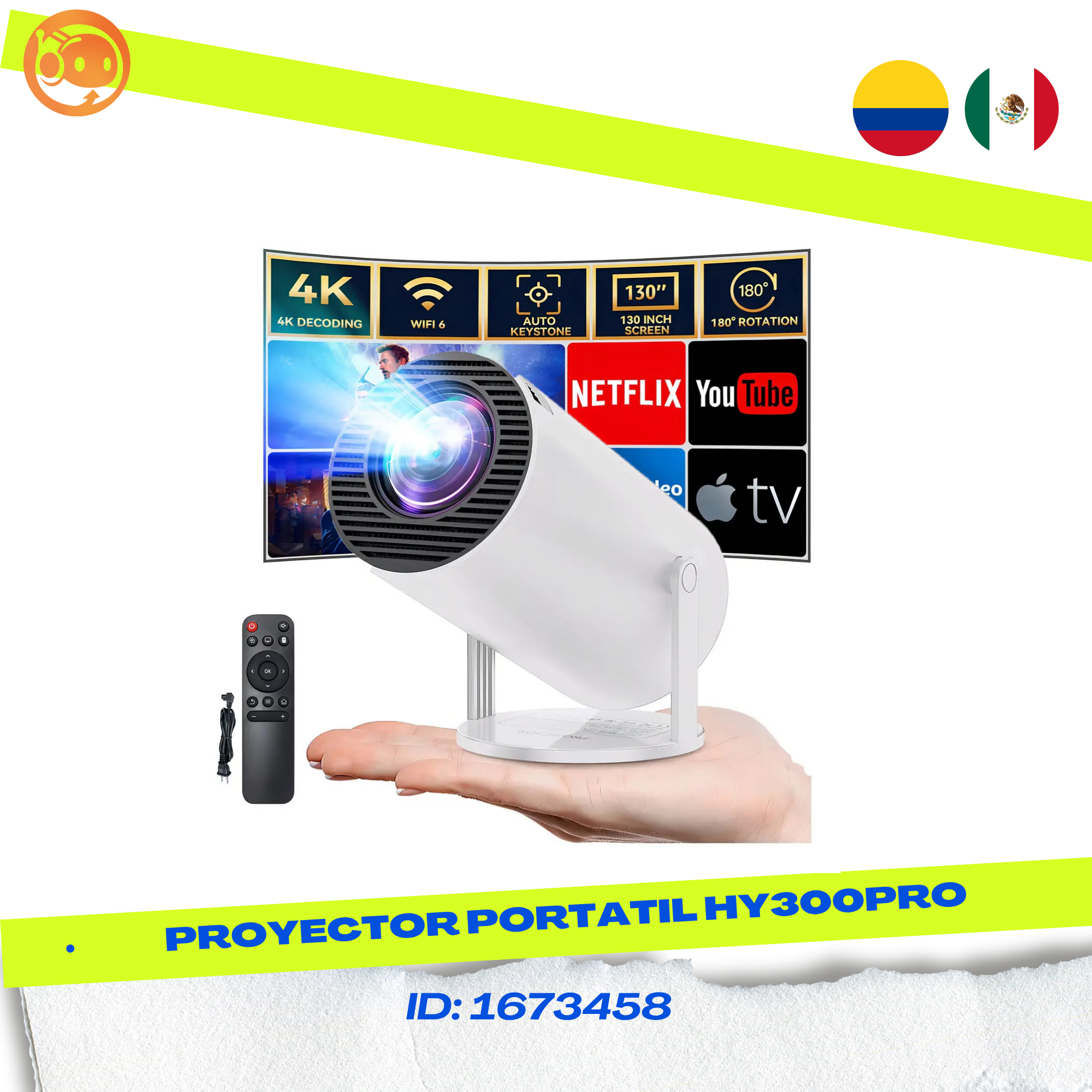 Proyector Portátil HY300 PRO